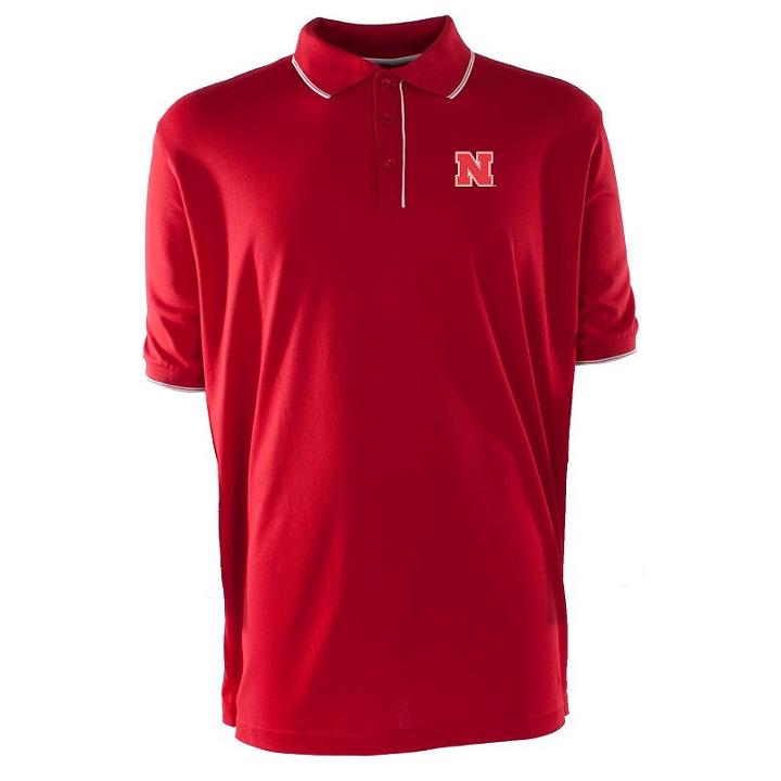 Men's Nebraska Cornhuskers Elite Desert Dry Xtra-lite Pique Polo, Size: Medium, Red