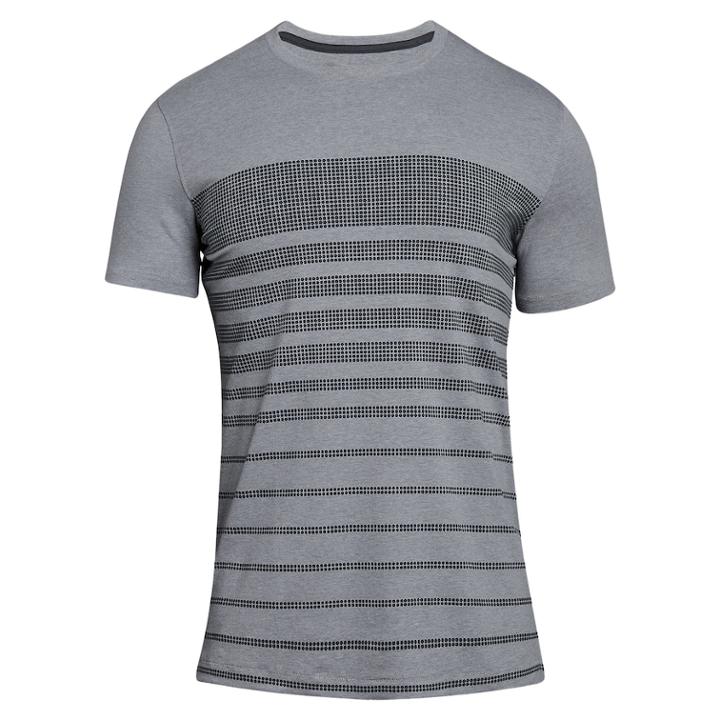 Men's Under Armour Sportstyle Striped Tee, Size: Small, Med Grey