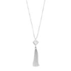 Lc Lauren Conrad Long Geometric & Tassel Pendant Necklace, Women's, Silver