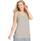 Plus Size Just My Size Ruched Scoopneck Tank, Women's, Size: 2xl, Grey