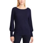 Women's Chaps Button-shoulder Sweater, Size: Xl, Blue