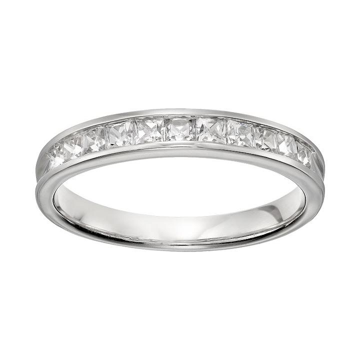1/2 Carat T.w. Diamond 10k White Gold Anniversary Ring, Women's, Size: 9