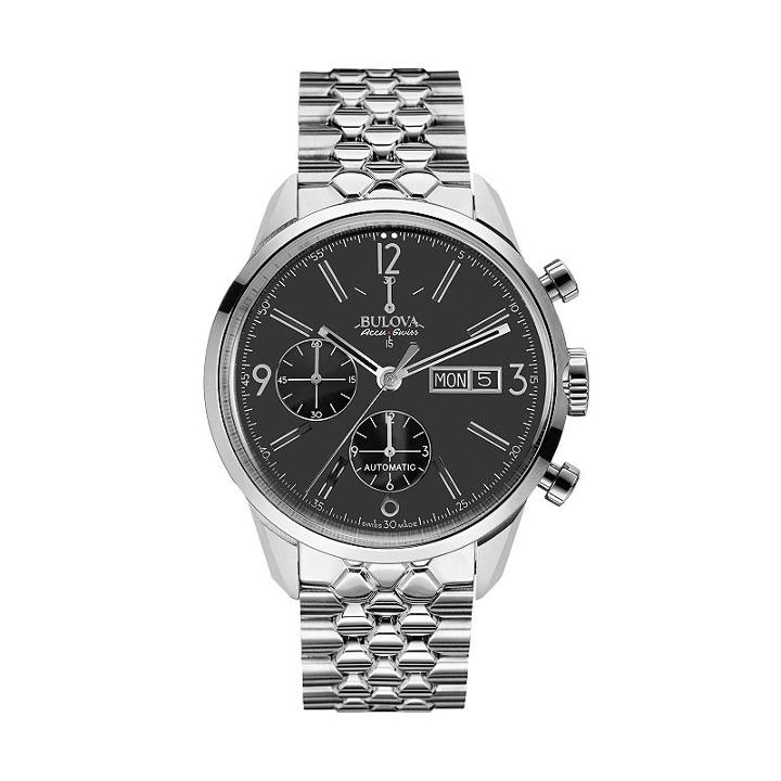 Bulova Men's Accu Swiss Automatic Stainless Steel Watch, Grey