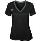 Women's Umbro Running Diamond V-neck Tee, Size: Large, Black