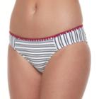 Mix And Match Textured Striped Hipster Bikini Bottoms, Teens, Size: Xs, Blue (navy)