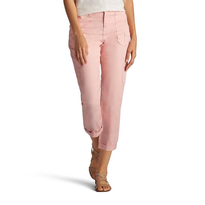 Women's Lee Presley Crop Cargo Pants, Size: 10 Avg/reg, Light Red