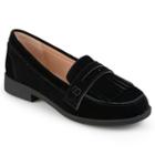 Journee Collection Larue Women's Heeled Loafers, Girl's, Size: 7, Black
