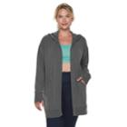 Plus Size Tek Gear&reg; Hooded Wrap Cardigan, Women's, Size: 3xl, Black