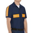 Men's Red Kap Classic-fit Enhanced Visibility Button-down Shirt, Size: Xxl, Multicolor
