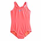 Girls 7-14 Nike Solid One-piece Swimsuit, Girl's, Size: 7, Brt Pink