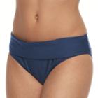Women's N Good Karma Fold-over Scoop Bikini Bottoms, Size: Xl, Blue (navy)