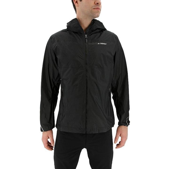 Men's Adidas Fastpack 2.5l Gore-tex Hooded Rain Jacket, Size: Small, Black