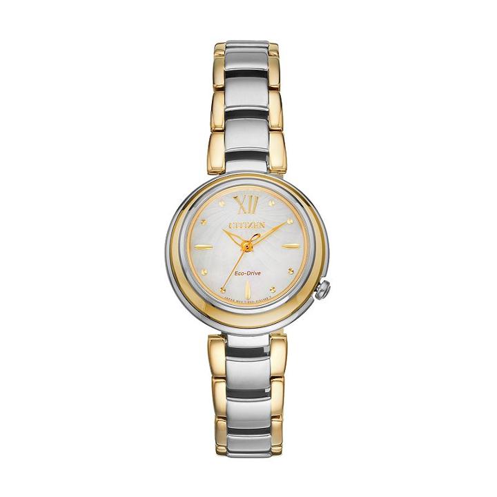 Citizen Women's Eco-drive Sunrise Two Tone Stainless Steel Watch - Em0337-56d, Size: Small, Multicolor
