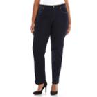 Plus Size Gloria Vanderbilt Amanda Classic Tapered Jeans, Women's, Size: 16w Short, Med Blue