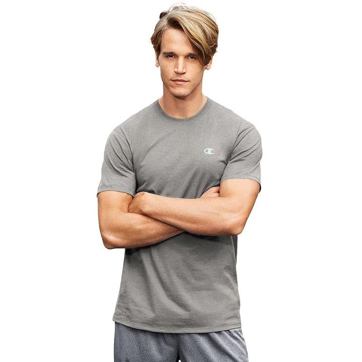 Men's Champion Vapor Basic Crew Tee, Size: Medium, Dark Grey
