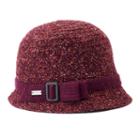 Women's Betmar Maya Buckle Knit Cloche Hat, Red