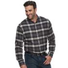 Big & Tall Croft & Barrow&reg; Regular-fit Flannel Woven Button-down Shirt, Men's, Size: Xxl Tall, Dark Grey