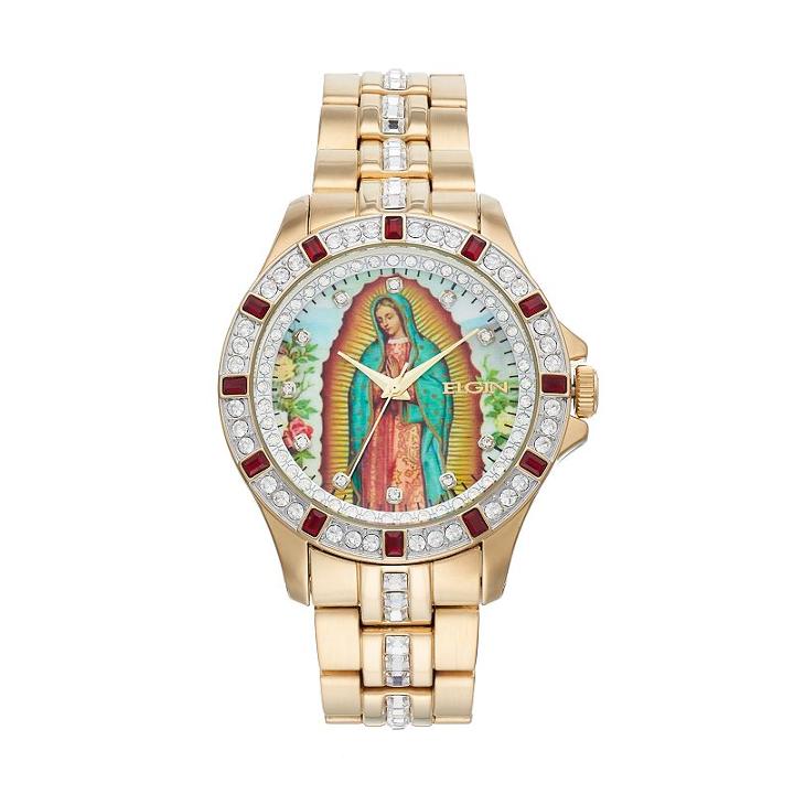 Elgin Men's Crystal Our Lady Of Guadalupe Watch, Multicolor