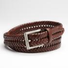 Croft & Barrow&reg; Handlaced Basket Weave Braided Belt - Big & Tall, Men's, Size: 46, Brown