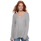 Women's Juicy Couture Embellished V-neck Sweater, Size: Xs, Grey