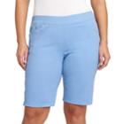 Plus Size Gloria Vanderbilt Avery Pull-on Bermuda Jean Shorts, Women's, Size: 24 W, Blue