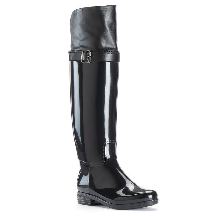 Bootsi Tootsi Over-the-knee Women's Water Resistant Rain Boots, Girl's, Size: 6, Black