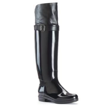 Bootsi Tootsi Over-the-knee Women's Water Resistant Rain Boots, Girl's, Size: 6, Black