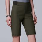 Women's Simply Vera Vera Wang Modern Bermuda Shorts, Size: Xl, Dark Green