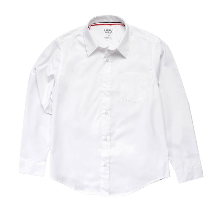 Husky French Toast School Uniform Classic Dress Shirt, Boy's, Size: 10 Husky, White