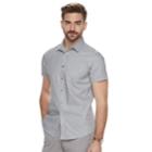 Men's Marc Anthony Slim-fit Resort Button-down Shirt, Size: Small, Black