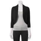 Women's Ronni Nicole Tiered Shrug, Size: Medium, Black