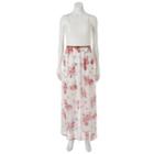 Juniors' Lily Rose Floral Maxi Dress, Girl's, Size: Small, White Oth
