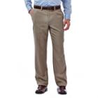Men's Haggar&reg; Straight-fit Performance Flex-waist Pants, Size: 31x32, Beig/green (beig/khaki)