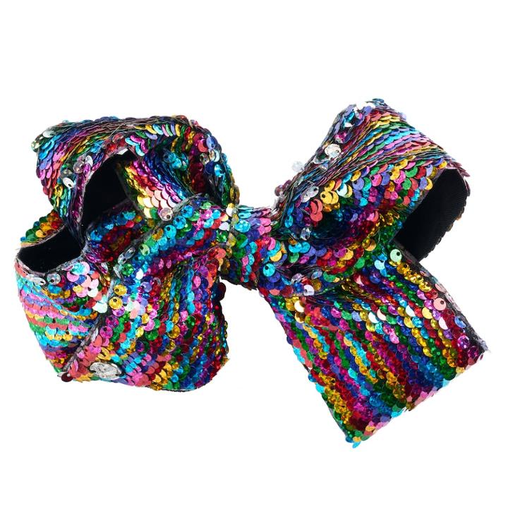 Girls 4-16 Jojo Siwa Rainbow Reversible Sequin Bow, Multicolor