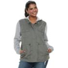 Plus Size Juniors' Plus Mudd&reg; Knit Sleeve Utility Jacket, Teens, Size: 1xl, Green