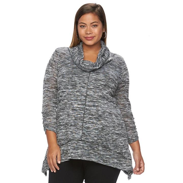 Plus Size French Laundry Space-dyed Cowlneck Top, Women's, Size: 1xl, Oxford