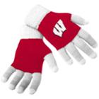 Adult Forever Collectibles Wisconsin Badgers Knit Colorblock Gloves, Adult Unisex, Multicolor