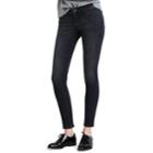 Women's Levi's 711 Zip Stud Mid-rise Ankle Jeans, Size: 32(us 14)m, Black