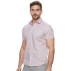 Men's Apt. 9&reg; Premier Flex Slim-fit Stretch Woven Button-down Shirt, Size: Large Slim, Dark Pink
