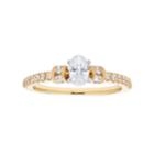 14k Gold Oval Cut 3/4 Carat T.w. Igl Certified Diamond Engagement Ring, Women's, Size: 6.50, White