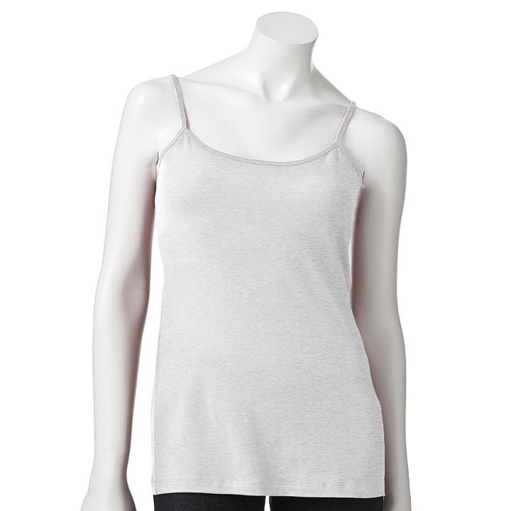 Women's Sonoma Goods For Life&trade; Everyday Scoopneck Camisole, Size: Xs, Grey