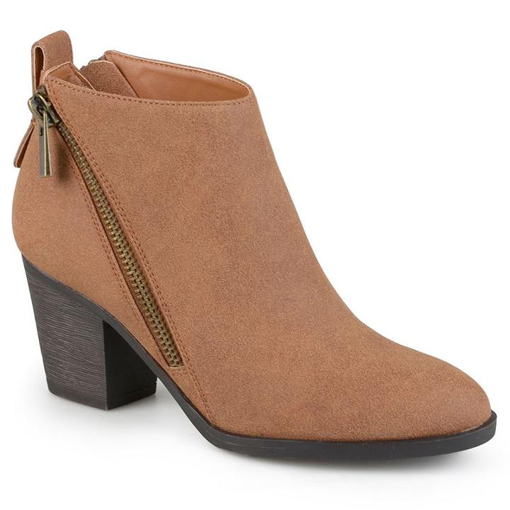 Journee Collection Bristl Women's Ankle Boots, Girl's, Size: Medium (8), Brown