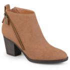 Journee Collection Bristl Women's Ankle Boots, Girl's, Size: Medium (8), Brown