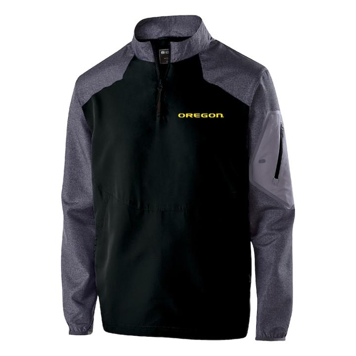 Men's Oregon Ducks Raider Pullover Jacket, Size: Xl, Dark Grey