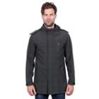 Men's Tahari Elements Stretch Softshell Hooded Jacket, Size: Medium, Grey (charcoal)