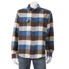 Men's Woolrich Tall Pine Classic-fit Heavyweight Flannel Button-down Shirt, Size: Small, Brt Blue