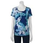 Croft & Barrow, Women's &reg; Henley Tee, Size: Xl, Blue (navy)