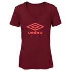 Women's Umbro Logo Graphic Tee, Size: Large, Dark Red