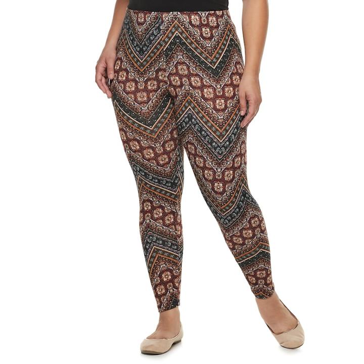 Plus Size French Laundry Fall Leggings, Women's, Size: 1xl, Purple