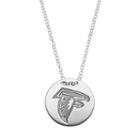 Atlanta Falcons Sterling Silver Team Logo Disc Pendant Necklace, Women's, Size: 18, Grey